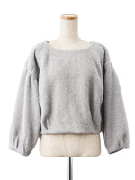 モヘアコンフンワリプルオーバー/グレー