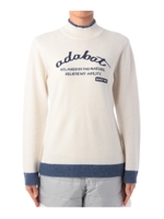 ロゴ×バイカラーニットプルオーバー/オフホワイト(003)