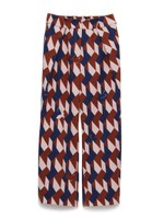 幾何鳥柄パンツ/NVY