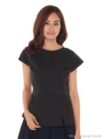 TRバックリボンペプラムBL 3/クロ