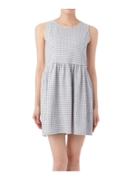 ギンガムチェックワンピース/ネイビー系(493)