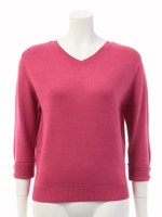 シンプルＶニット/ベージュ