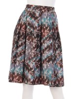 ジオメプリントフレアスカート/ネイビー