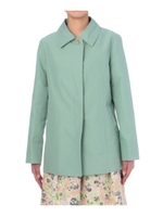 ステンカラー比翼ショートコート/ライトグリーン(021)