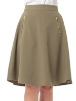 ダブルファスナースカート/カーキグリーン
