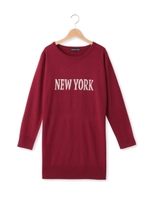 ロゴニットサックワンピース/ボルドー(064)