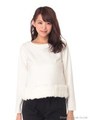 裾ラビットファーTOPS/ブラック