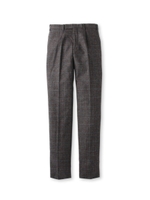 Ferla グレンチェック 1タックパンツ/ボルドー(364)