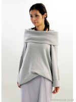 オフショルダーチュニック/グレー