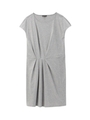 ギャザー使いラウンドネックワンピース/グレー(912)