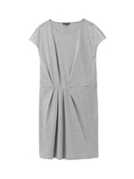 ギャザー使いラウンドネックワンピース/グレー(912)
