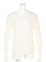 シアーニットデザインプルオーバー/Off White