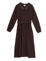 スカラップカラーワンピース/アイボリー