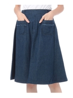 ツイルデニムフリンジスカート/ダークオリーブ(029)