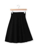 フェイクスエードフレアスカート/ブラック(019)