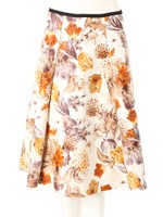 フラワーフレアミディスカート/ベージュ