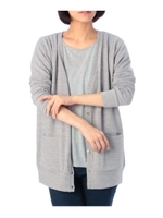 ラメニットカーディガン/ライトグレー(011)