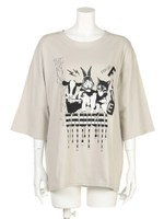 MOSHPIT五分袖Tシャツ/スミクロ