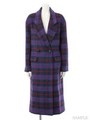 SHAGGY TARTAN CHECK CHESTER FIELD COAT/WHITE