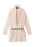 [L]ベルト付きラメトッパーカーディガン/ライトベージュ(051)