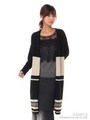 border long cardigan/ブラック
