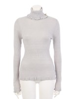 【F&A】ローズモチーフリブタートル/BLACK