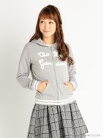 【Tralala】ラインリブパーカー/ライトグレー