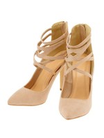 クロスアンクルストラップパンプス/BEIGE