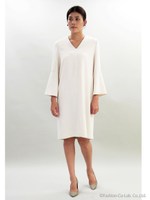 ジョーゼットフレアースリーブOP/チャコール