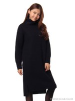 タートルニットワンピ/グレー