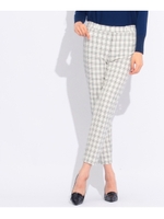 チェックセンタープレスパンツ/ブラック(219)