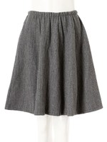 フレアミディスカート/グレー