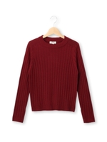 リブプルオーバーニット/イエローグリーン(025)