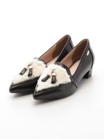 ローファーコンビパンプス/ブラック