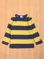 太ボーダー長袖Tシャツ/レッド
