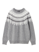 [S]フェアアイル柄ラメニット/ネイビー(993)