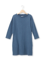 ストレッチデニムハイネックワンピース/ブルー(092)