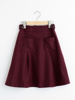 前ポケ付Aラインスカート/キャメル
