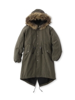 Violet Buffalo Wallowsバックサテンモッズコート/カーキ(027)