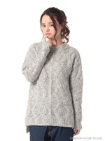 ミックスカラーケーブル柄チュニック/Dark Gray Mixture