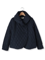 ラウンドカラーダブルキルティングコート/ベージュ系(954)