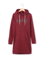 ロゴプリントフーデッドワンピース/グレー(012)