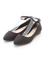 2WAYパールビジューストラップフラッツ/BEIGE