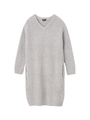 [L]畦編みニットワンピース/ライトグレー(911)
