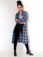 【ANAP】チェックロングシャツ/BL