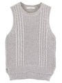 ケーブルニットベスト/ホワイト