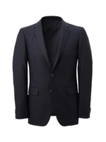 シャイニーヘリンボンストライプドレスジャケット/ブルー系(394)