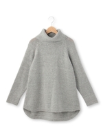 タートルネックブークレーニットプルオーバー/ライトグレー(011)