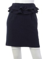 ティアードフリルデニムスカート/ブルー