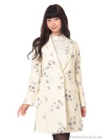 フラワーチェスターコート/青系